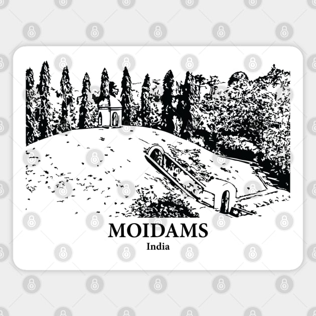 Moidams - India Magnet by Lakeric